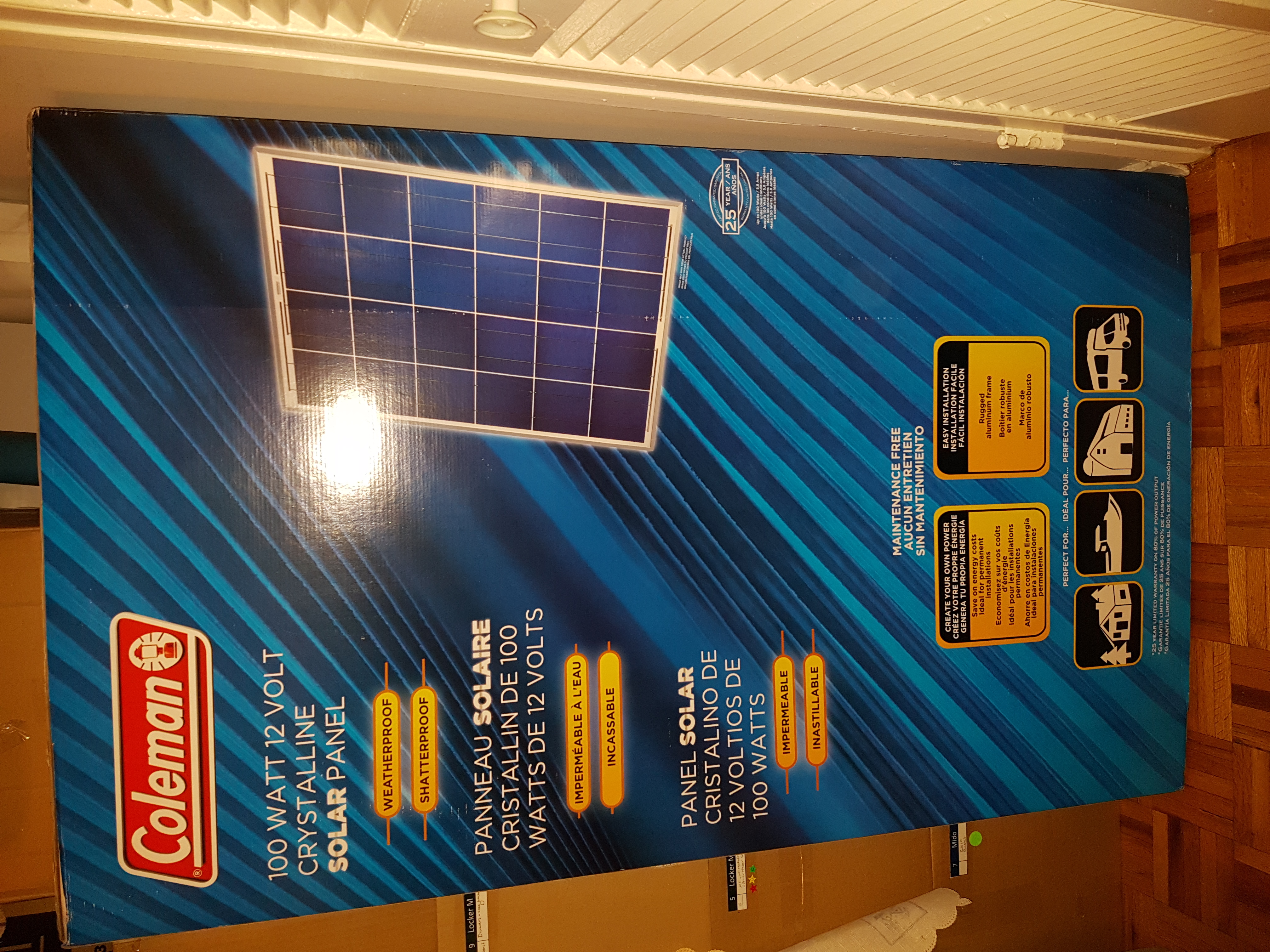 Coleman 100 Watt, 12V Crystalline Solar Panel